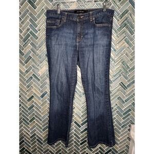 WOMENS‎ CALVIN KLEIN MEDIUM WASH FLARE LEG MID RISE BLUE STRETCH JEANS SIZE 12
